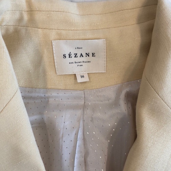 Sezane light yellow blazer - Picture 2 of 3